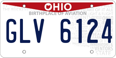 OH license plate GLV6124