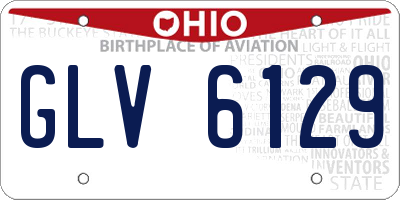 OH license plate GLV6129