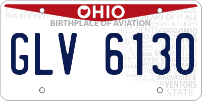 OH license plate GLV6130