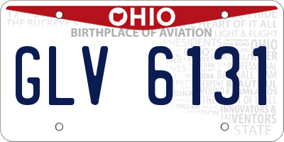 OH license plate GLV6131