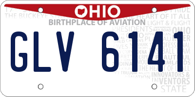 OH license plate GLV6141