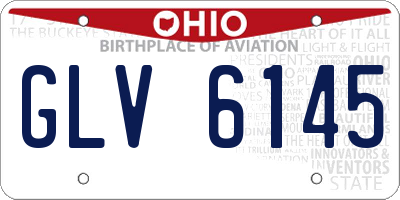 OH license plate GLV6145