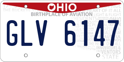 OH license plate GLV6147
