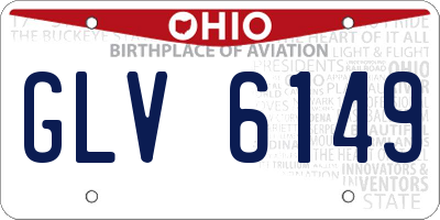 OH license plate GLV6149