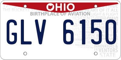 OH license plate GLV6150