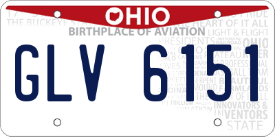 OH license plate GLV6151
