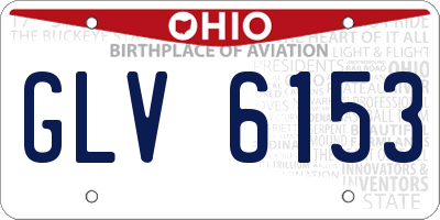 OH license plate GLV6153