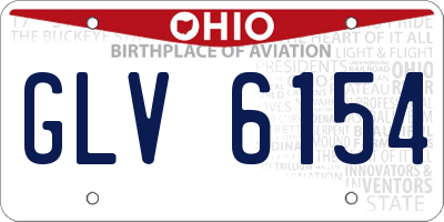 OH license plate GLV6154