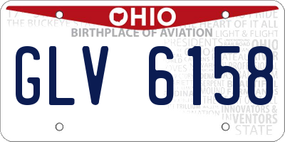 OH license plate GLV6158