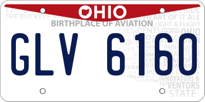 OH license plate GLV6160