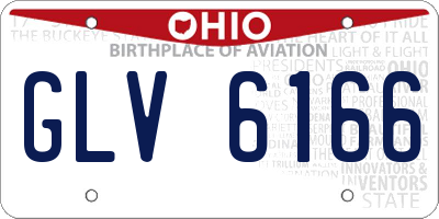 OH license plate GLV6166