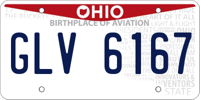OH license plate GLV6167