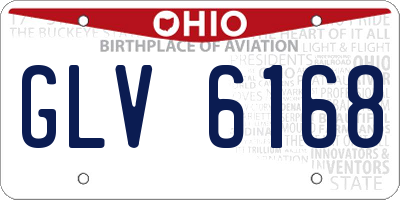 OH license plate GLV6168