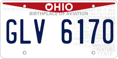 OH license plate GLV6170