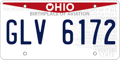 OH license plate GLV6172