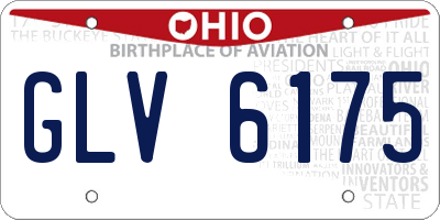 OH license plate GLV6175