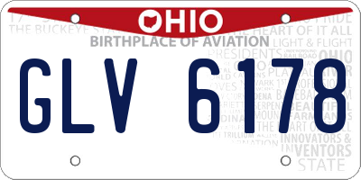 OH license plate GLV6178