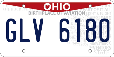 OH license plate GLV6180