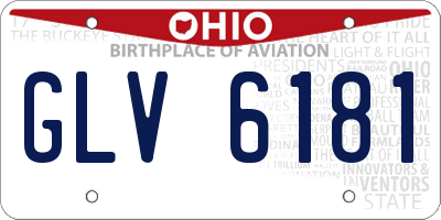 OH license plate GLV6181