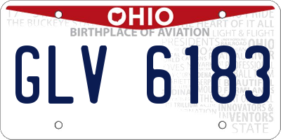 OH license plate GLV6183
