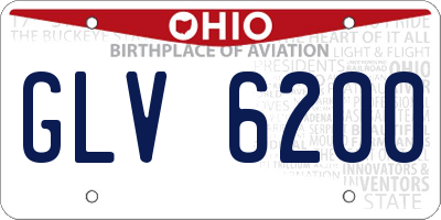 OH license plate GLV6200