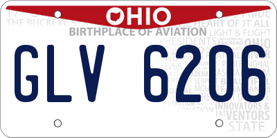 OH license plate GLV6206