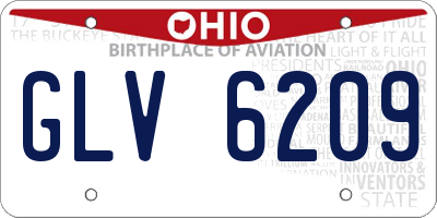 OH license plate GLV6209