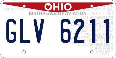 OH license plate GLV6211