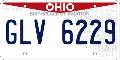 OH license plate GLV6229