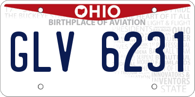 OH license plate GLV6231
