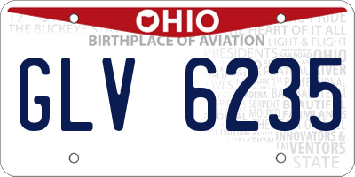 OH license plate GLV6235