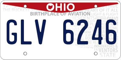 OH license plate GLV6246