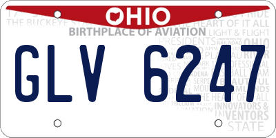 OH license plate GLV6247