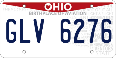 OH license plate GLV6276
