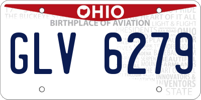 OH license plate GLV6279