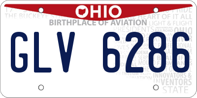 OH license plate GLV6286