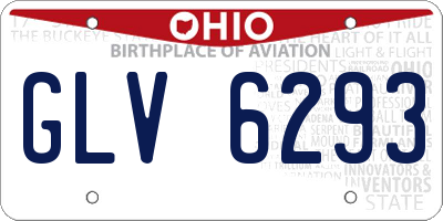 OH license plate GLV6293