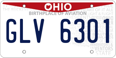 OH license plate GLV6301