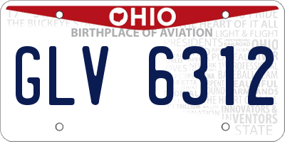 OH license plate GLV6312