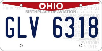 OH license plate GLV6318