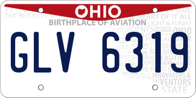 OH license plate GLV6319