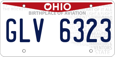 OH license plate GLV6323