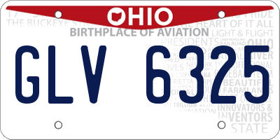 OH license plate GLV6325