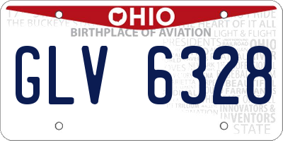OH license plate GLV6328
