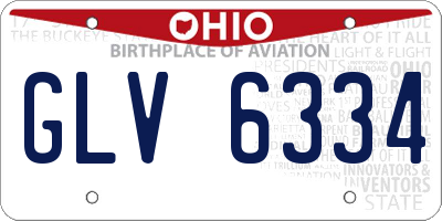 OH license plate GLV6334
