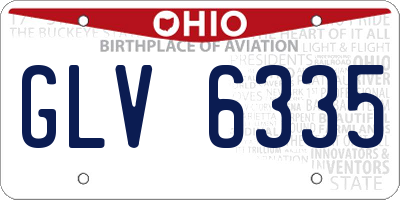 OH license plate GLV6335