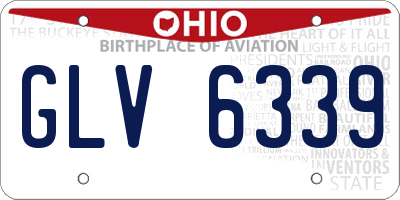OH license plate GLV6339