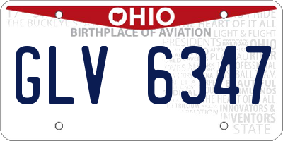 OH license plate GLV6347
