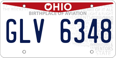 OH license plate GLV6348