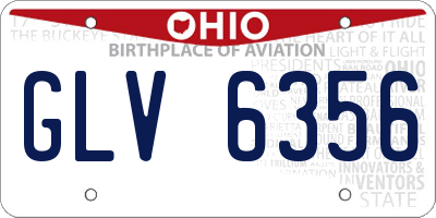 OH license plate GLV6356